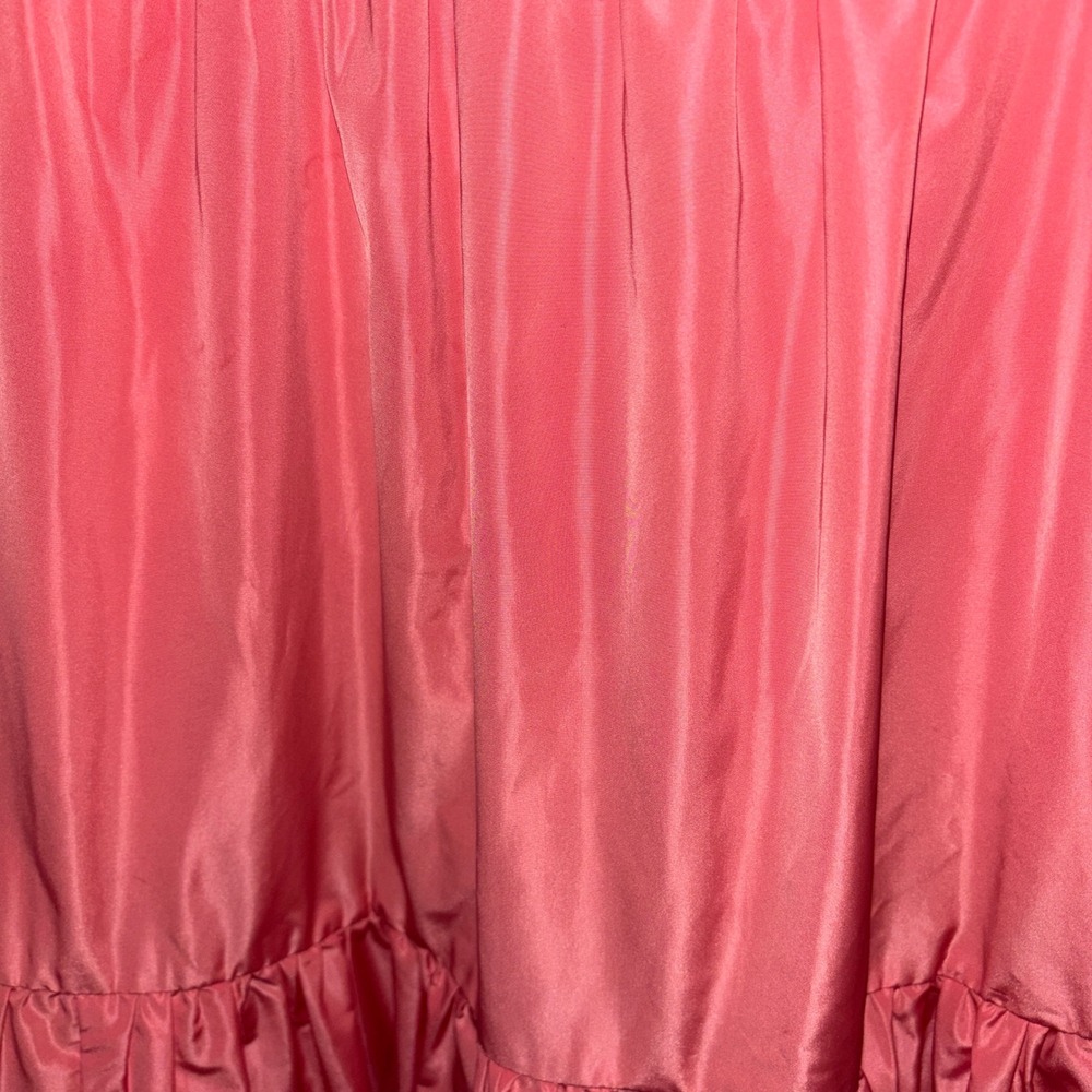 J.Crew Coral Pink Taffeta Tiered Maxi Dress Square Neck Size 8 Cottagecore NWT - Picture 7 of 8